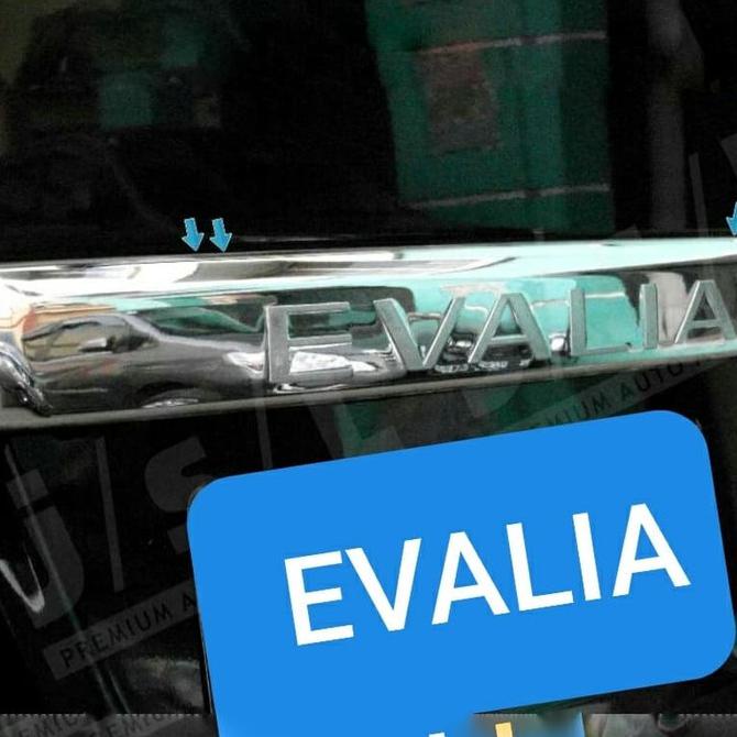 Evalia Cover Finisher Pintu Bagasi Chrome Trunk Lid Nissan Aksesoris
