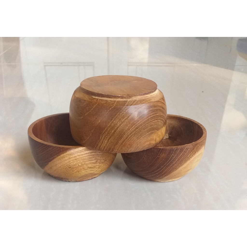 mangkok 6cm kayu jati.