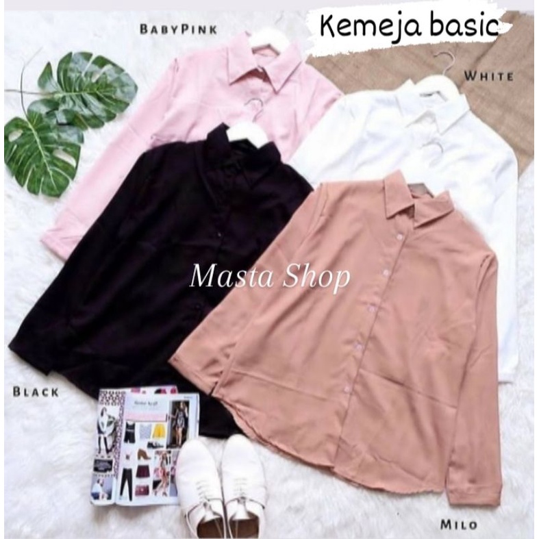 KEMEJA POLOS MONALISA / KEMEJA KERJA WANITA