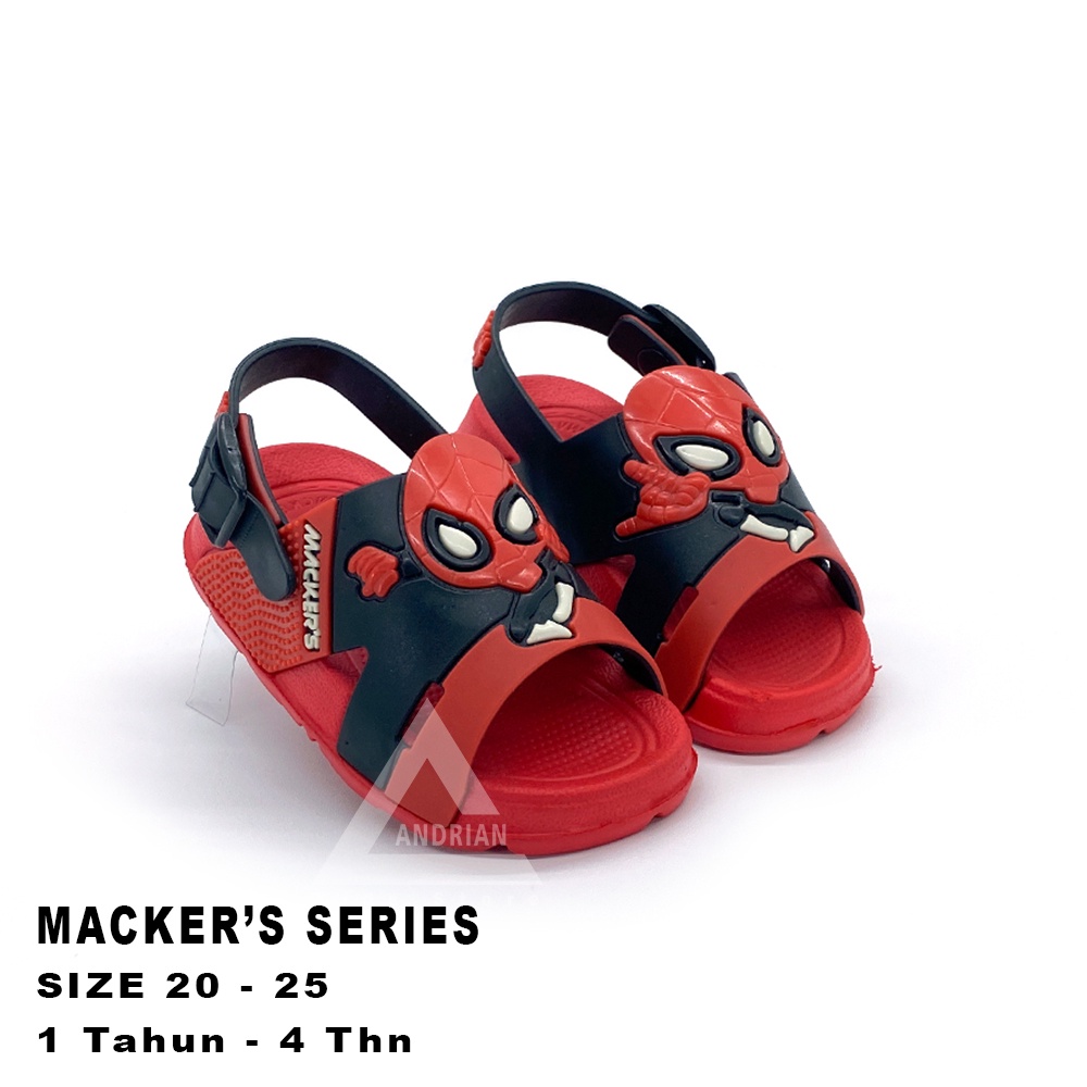 Andrian Sandal Anak Laki-laki Model Tali Belakang Spider Mackers's