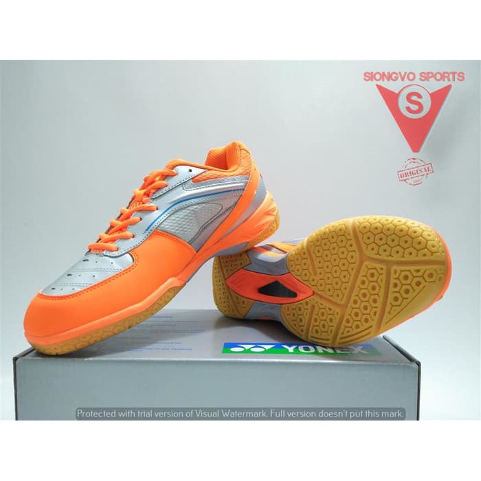 SEPATU BADMINTON - YONEX SRCR 65 R ORIGINAL #SRCR 65 R SILVER/ORANGE