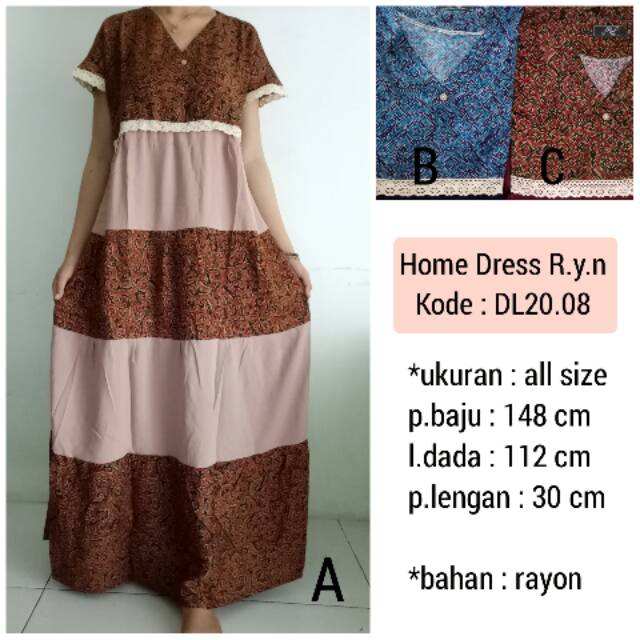 Home Dress Daun | Home dress | Grosir Home Dress