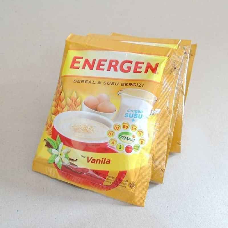 

Energen Rasa Vanila 1 Rcg isi 10 Sachet Kemasan Baru @ 34 Gram