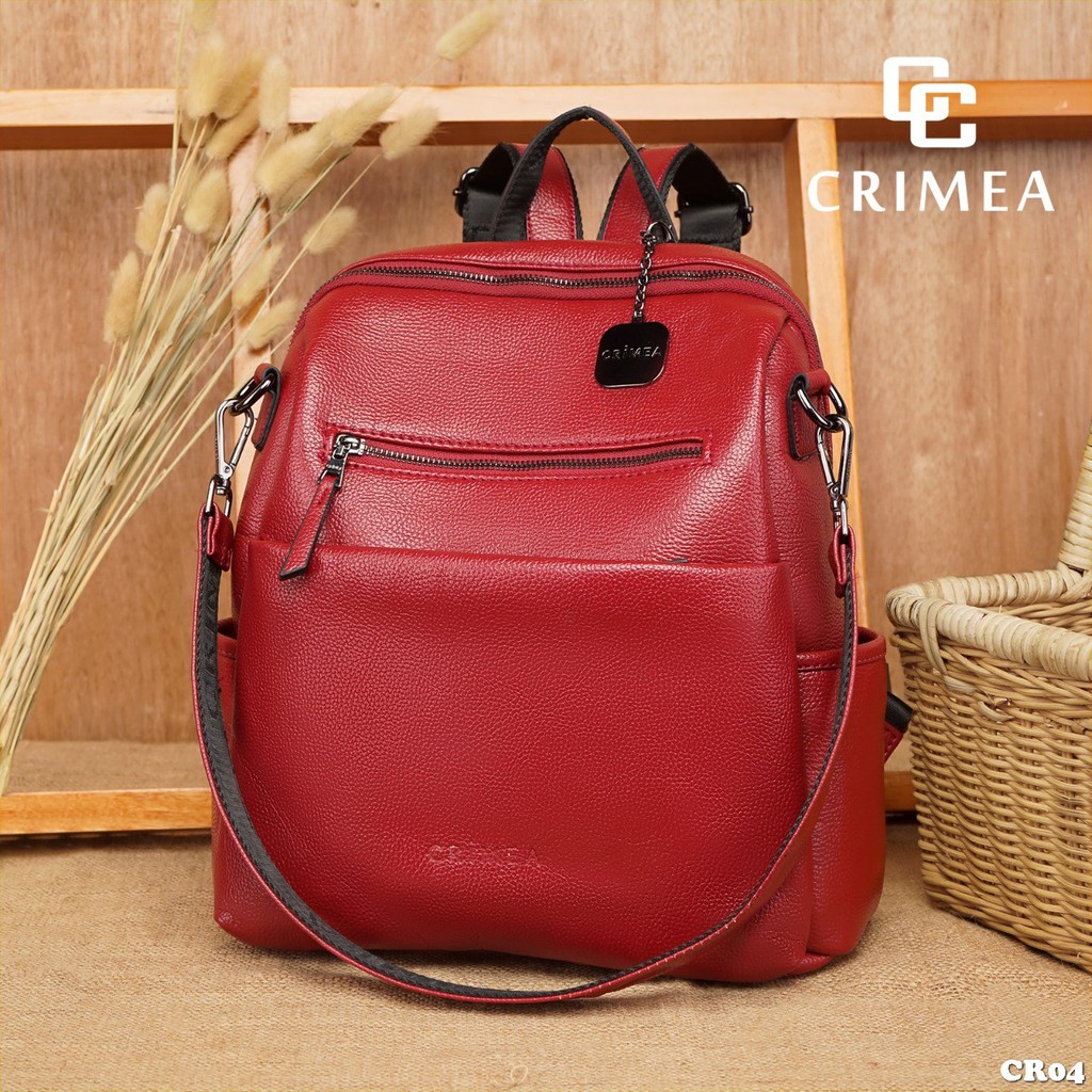 LINKSBANDUNG - CRIMEA Harley Backpack CR04 Tas Ransel Wanita Backpack Kulit Multifungsi Original