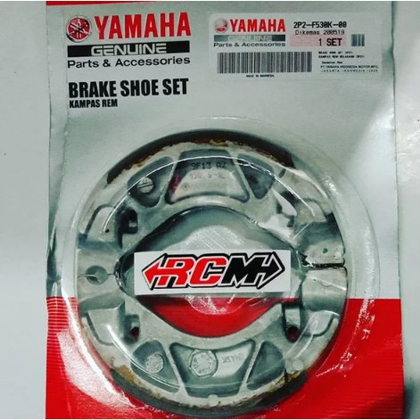 2P2-F530K-00 KAMPAS REM BELAKANG BRAKE SHOE SET JUPITER BURHAN GUWEK CEGUK KAMPAS GEDE ORI YAMAHA