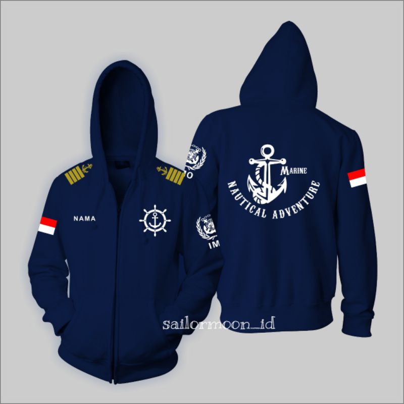 JAKET JANGKAR BEBAS DESIGN JAKET PELAUT INDONESIA JAKET PERWIRA PELAYARAN JAKET NAUTICAL JAKET ENGIN
