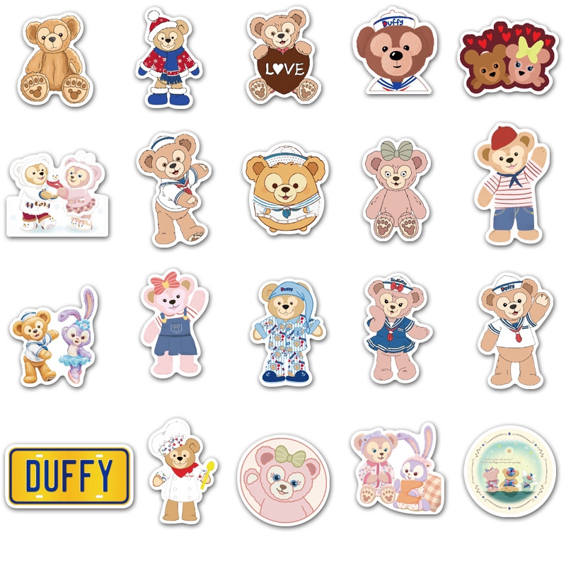 40 little bear Duffy cartoon stickers cute kids toys stickers luggage personality stickers stickers waterproof