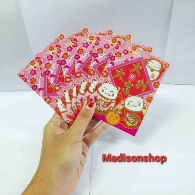 Angpao Meneki Neko 201 Angpao Kertas Fancy Murah Ampao Grosir Netral