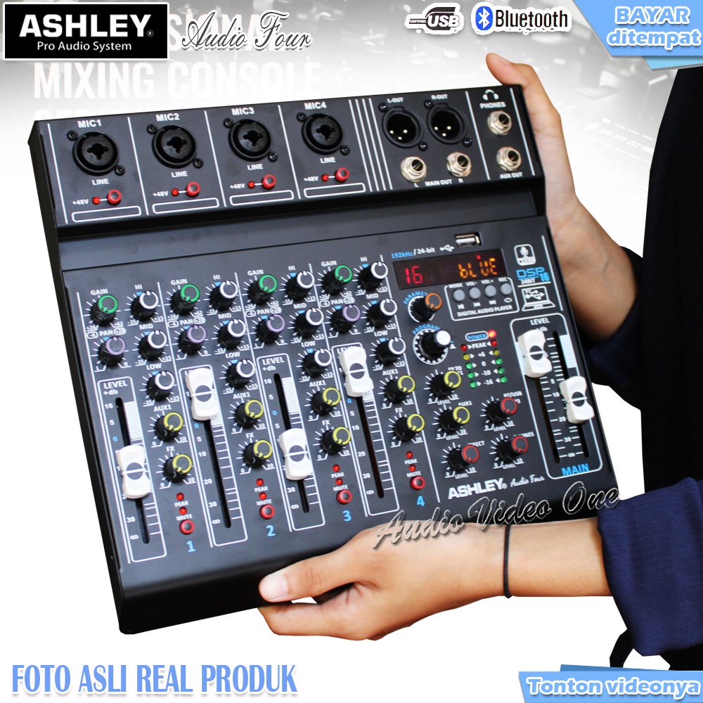 Jual Mixer ASHLEY AUDIO FOUR Bluetooth 4 Chanel 16 Dsp Mikser Audio ...