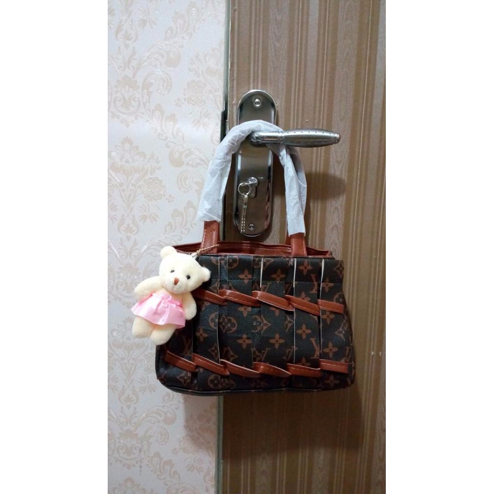 TA116 TAS WANITA IMPORT WITH LONG STRAP MURAH LV MONO BROWN R72
