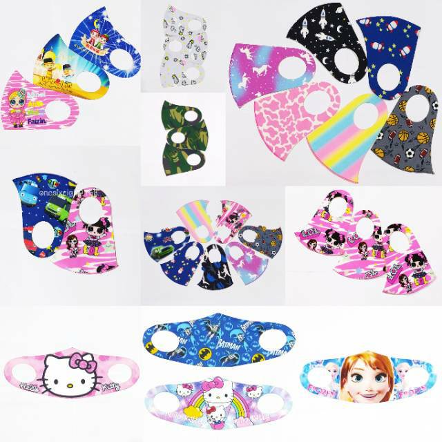 COD MASKER ANAK ISI 6 PC SCUBA K-POP STYLE KARAKTER