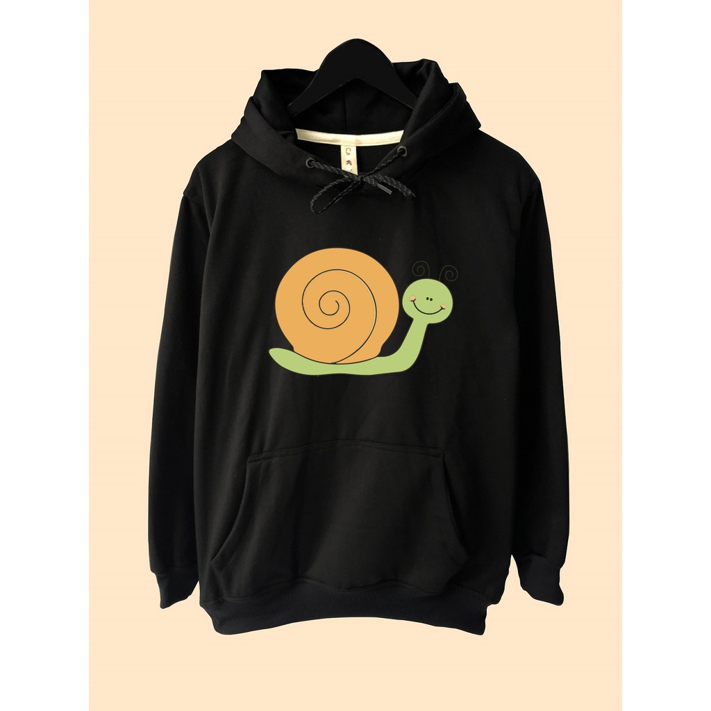 jaket hoodie premium snail siput keong kartun lucu