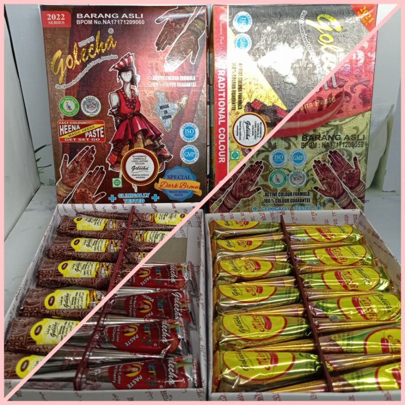 per pcs Henna Golecha 4 Varian Warna BPOM