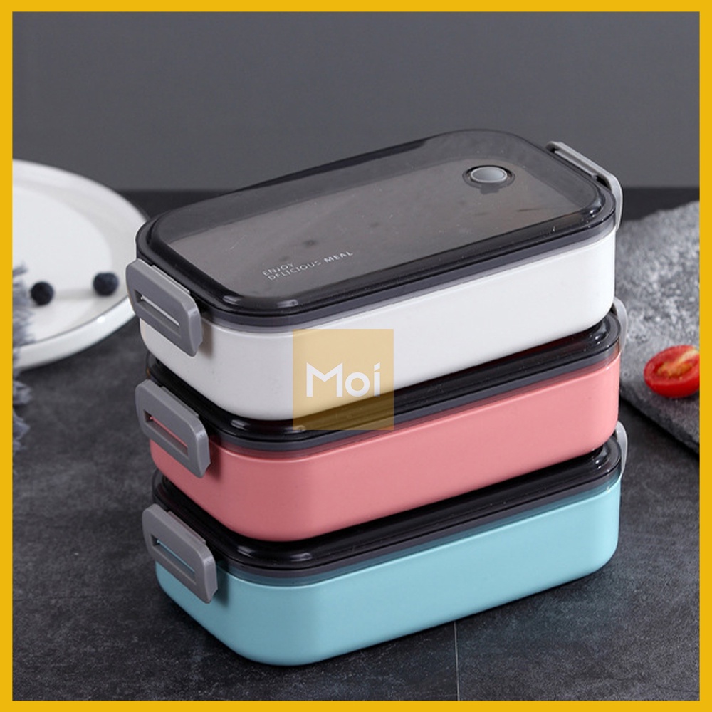 Moi LUNCH BOX Kotak Bekal | Tempat Makan Ukuran 800ML Single Layer