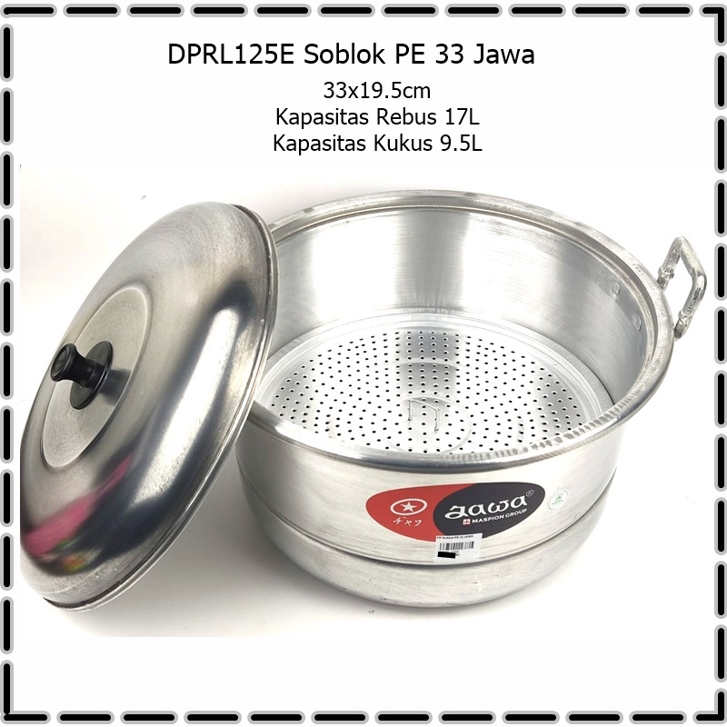 DPRL125E Panci Soblok/Panci Kukus/Dandang Jawa PE 33 Maspion