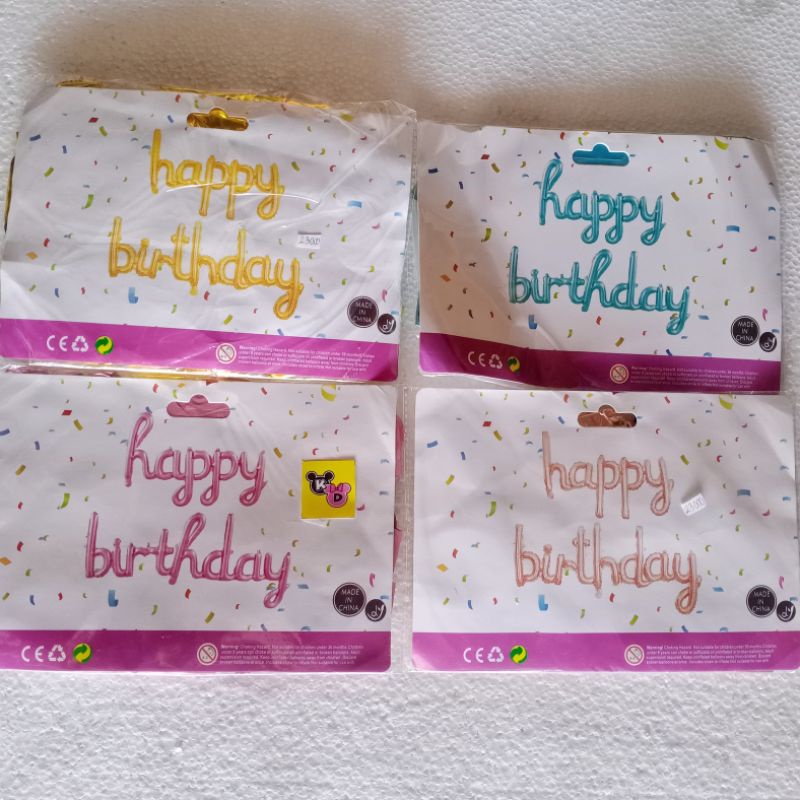Balon Happy Birthday Latin | Balon Foil Happy Birthday