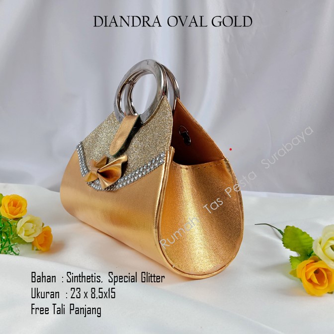 Tas Seserahan,Tas Souvenir,Tas Home Made ,DIANDRA OVAL GOLD