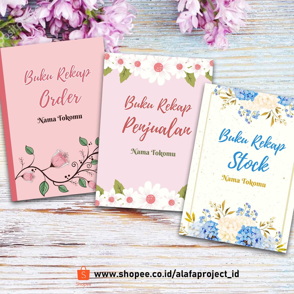 

AlafaProject 032-034 Buku Rekap Order / Buku Rekap Stock / Buku Rekap Penjualan Online Shop