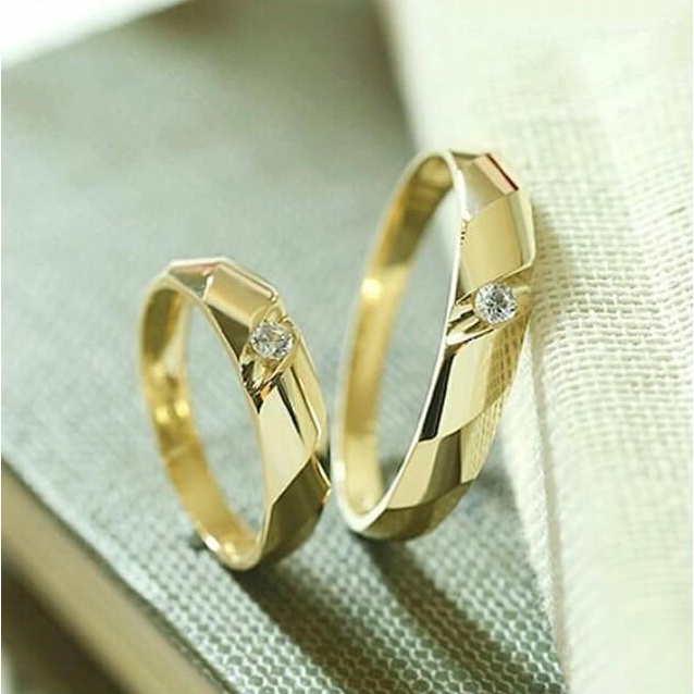 Cincin Tunangan Silver 925 Perak 925 Kawin Murni Ring Nikah Tunangan Couple Ring Lamaran Cincin Hita