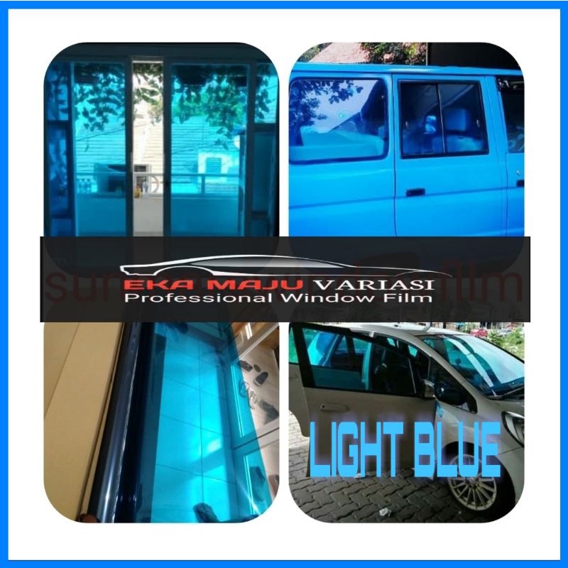 TERBARU!!! Kaca Film Mobil Warna Light Blue Merek Sun Mars Kaca Film Jendela Rumah Dan Gedung