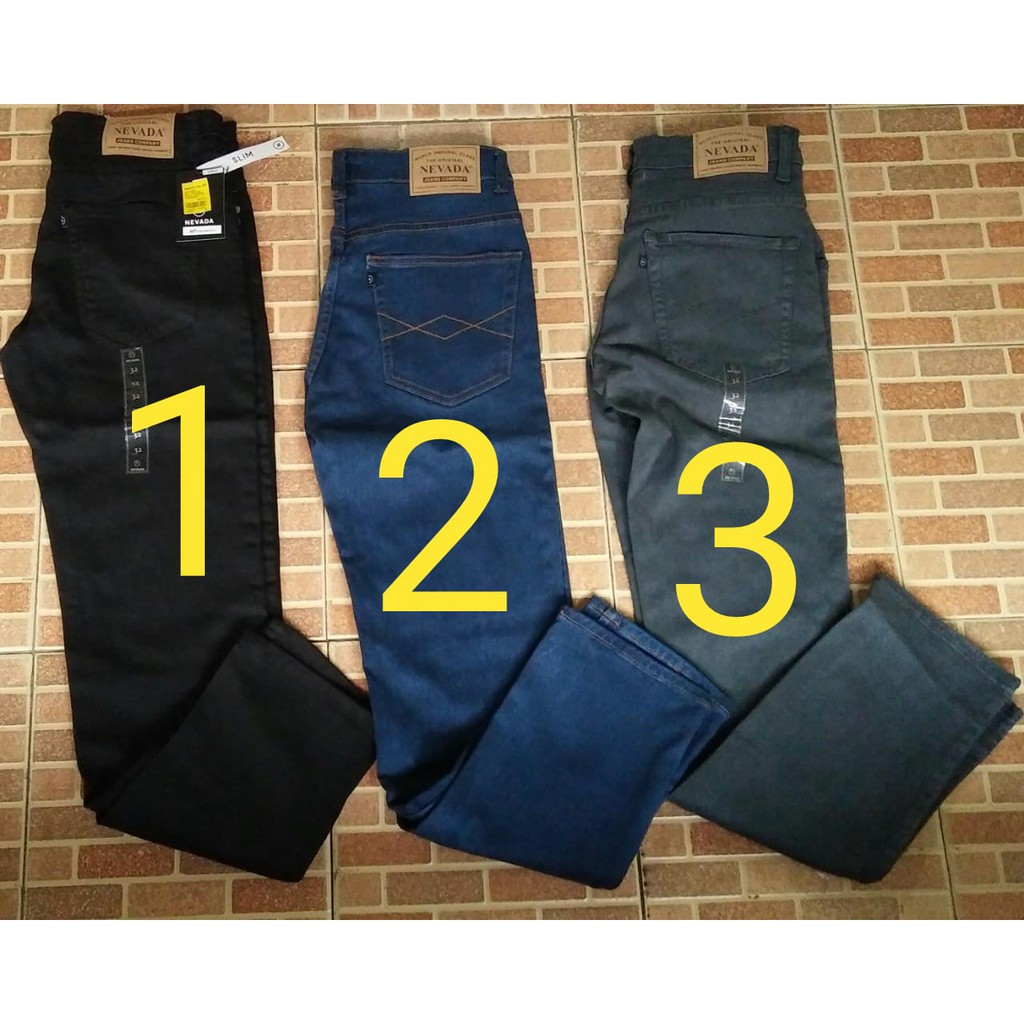 32 34 Celana  jeans  Pria  Nevada Skinny STRECH Shopee  