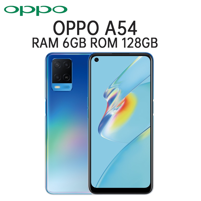 OPPO A55 RAM 4GB ROM 64GB CPU MediaTek Helio G35 Baterai 5000mAh Pengisian Cepat 18W Layar Punch Hole 6.51 inch Kamera AI 50MP Kamera Selfie 16MP Garansi Resmi Mendukung cicilan Hp OPPO A54 4/64-A54 Briu 6/128