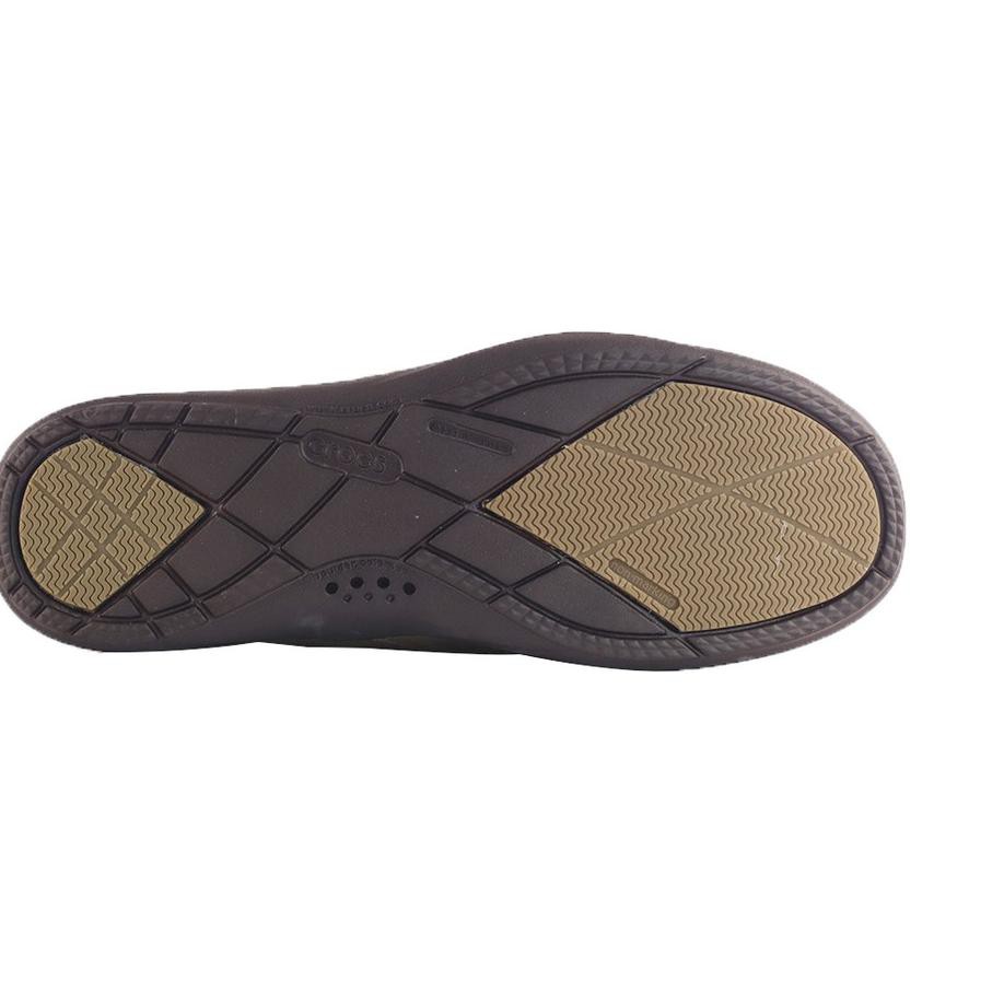 ✯ Crocs Walumen Original Sepatu Pria Slip On - Kaki ℮