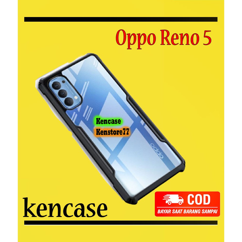 Oppo Reno 5 Hard Case Fusion Armor Casing Premium Transparan