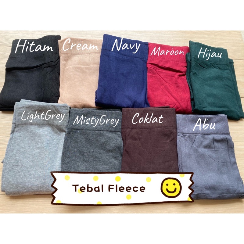 Legging Tebal Fleece Premium Import |1001 | Legging Polos Fashion Wanita