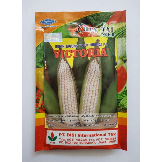 Benih Biji Jagung Putih Pulut Ketan Victoria F1 Pack - 20 Gram - BISI