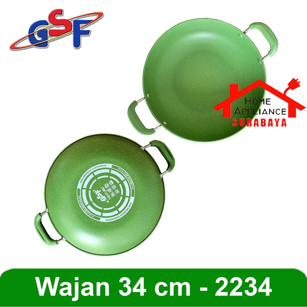 Wajan Penggorengan Warna Marble Anti Lengket 34 CM GSF G 2234