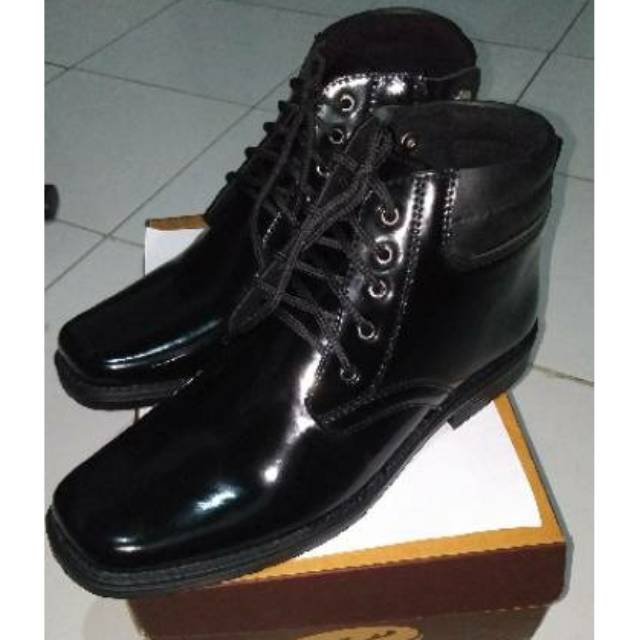 SEPATU PDH TNI/POLISI SEPATU DINAS resleting+tali