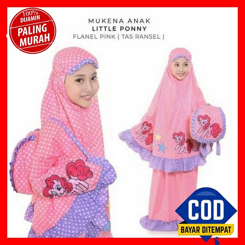 Mukena Anak Termurah Lajuran Premium Terbaru 2022 Cewek Adem Q9L2 Yg Bagus Bordir Katun Jepang Grada