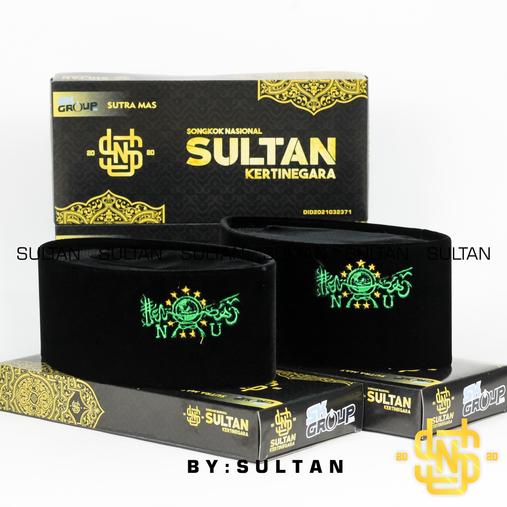 SONGKOK NU SULTAN PLATINUM Peci Hitam AC Original 100% NU Exclusive Super Falcon Korea Tinggi 9cm &amp; 10cm Hijau Original kopiah kopyah Terbaik