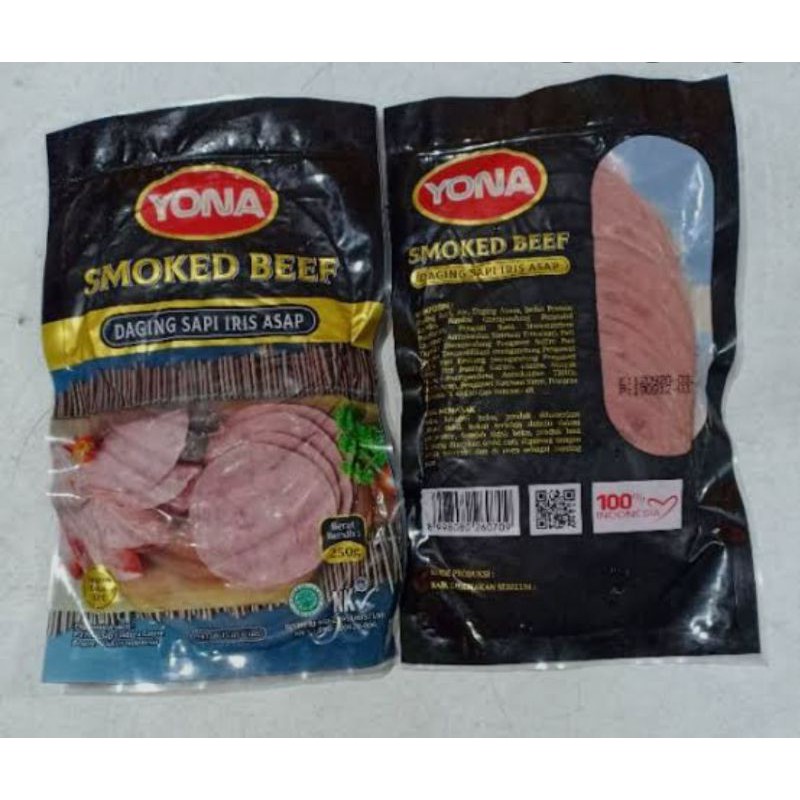 

YONA SMOKED BEEF / DAGING SAPI ASAP 250 GRAM / FROZEN FOOD