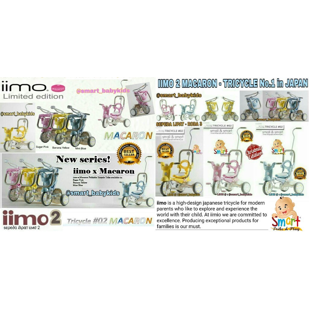 SEPEDA LIPAT IIMO 2 - MACARON (BANANA YELLOW - CHRISTMAST EDITION)