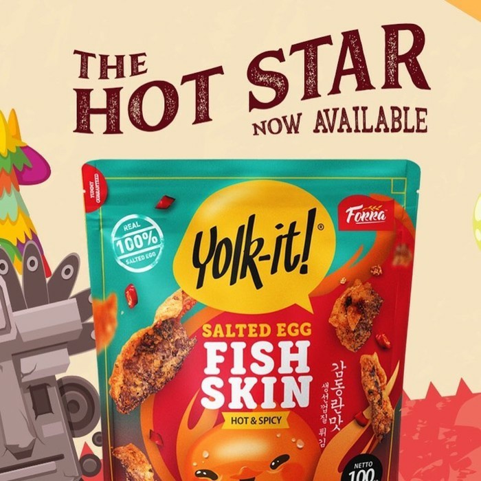 

YOLK IT Salted Egg Fish Skin HOT SPICY yolkit yolkit yolk.it yolk it ~ kp1991
