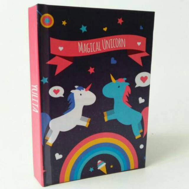 

Notebook A6 Unicorn free tambah nama lucu unik
