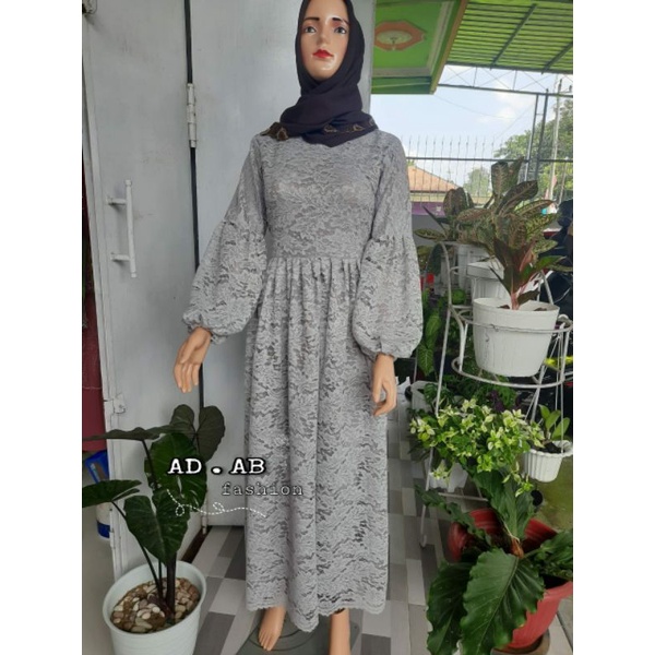 GAMIS BRUKAT MURAH TANGAN BALON