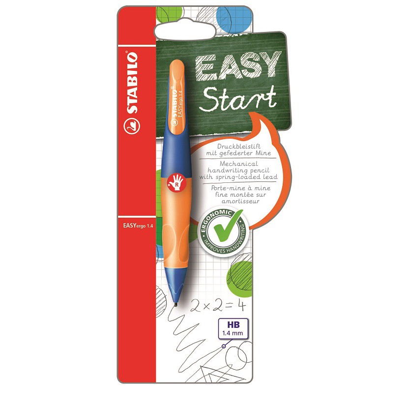 

STABILO EASYergo 1.4 orange pensil mekanis ergonomis pupil calligraphy for beginner HB pensil easy
