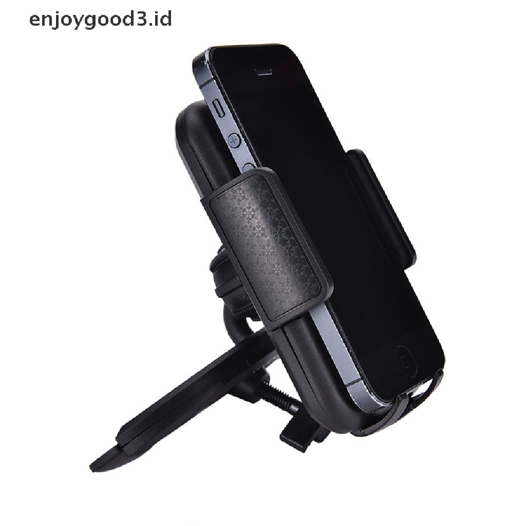 (Rready Stock) Bracket Dudukan Handphone GPS Rotasi 360 Derajat Dengan Slot CD Player (ID)