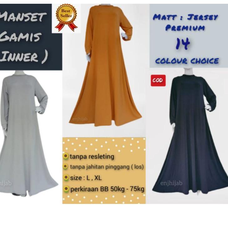 Oke Price.. MANSET DRESS PANJANG/BAJU GAMIS WANITA MURAH/GAMIS JERSEY PREMIUM/MANSET GAMIS PANJANG/D