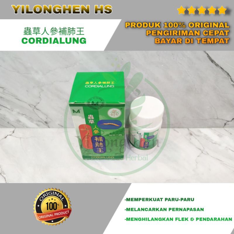 Cordialung Obat Paru Paru Basah Herbal Sesak Nafas Kapsul Cordyceps Dong Chong Xia Cao Flek Paru TBC-1