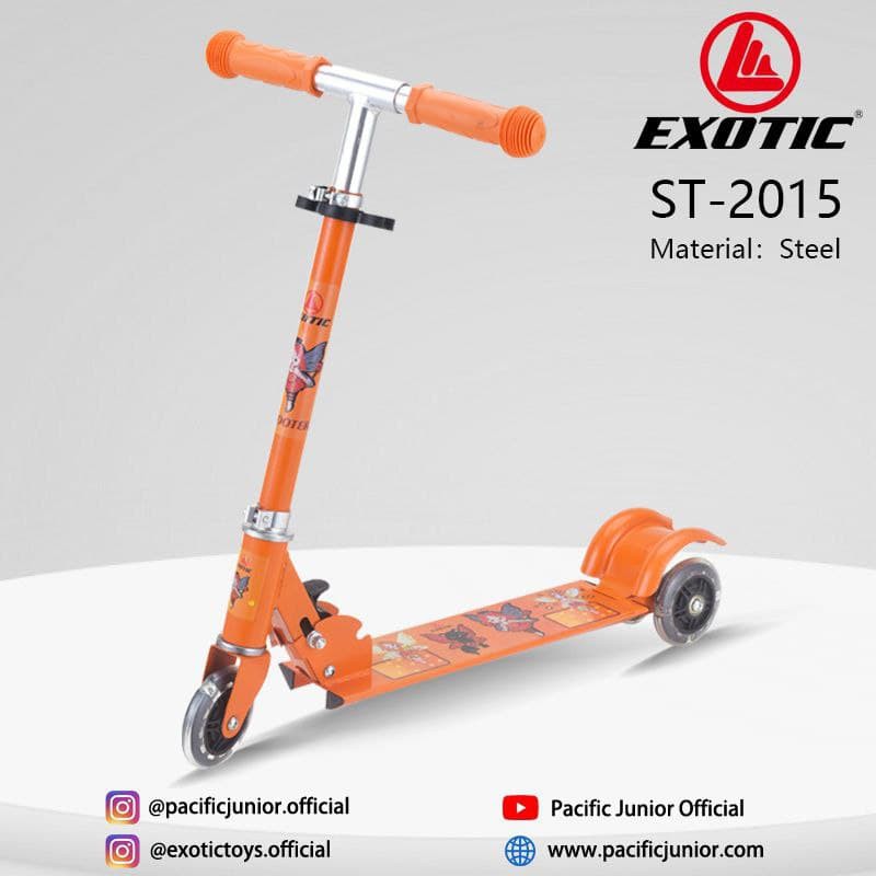 SCOOTER ANAK EXOTIC ST 2015 MATERIAL STEEL WITH LIGHT ADA LAMPU