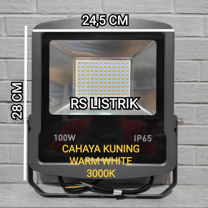 LUXEN LAMPU SOROT LED FLOODLIGHT 100W 100 WATT CAHAYA PUTIH BAGUS ORIGINAL GARANSI 1 TAHUN