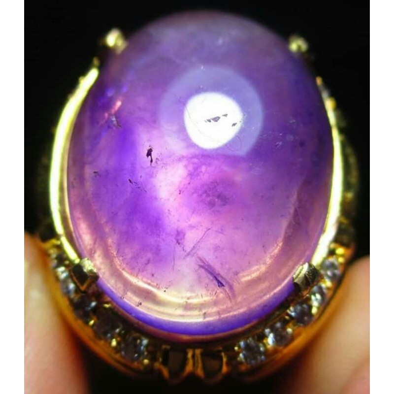 natural purple ametyhsyt kecubung kalimantan serat es