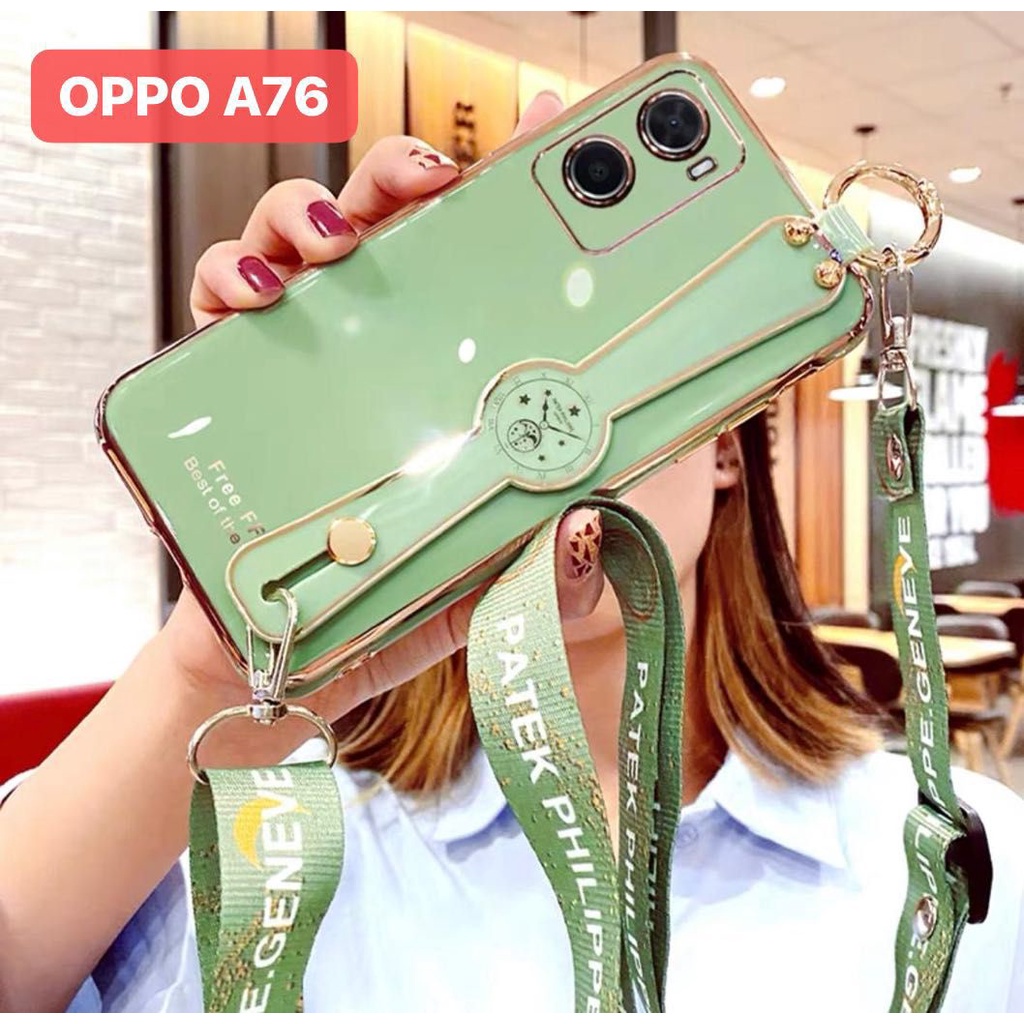 CASE OPPO A76 A96 SOFT CASE PLATING TALI GLOSSY TERBARU CASING COVER HP