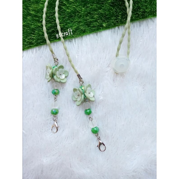 strap masker hijab 2 in 1/strap 2in1 kelopak bunga/pengait masker
