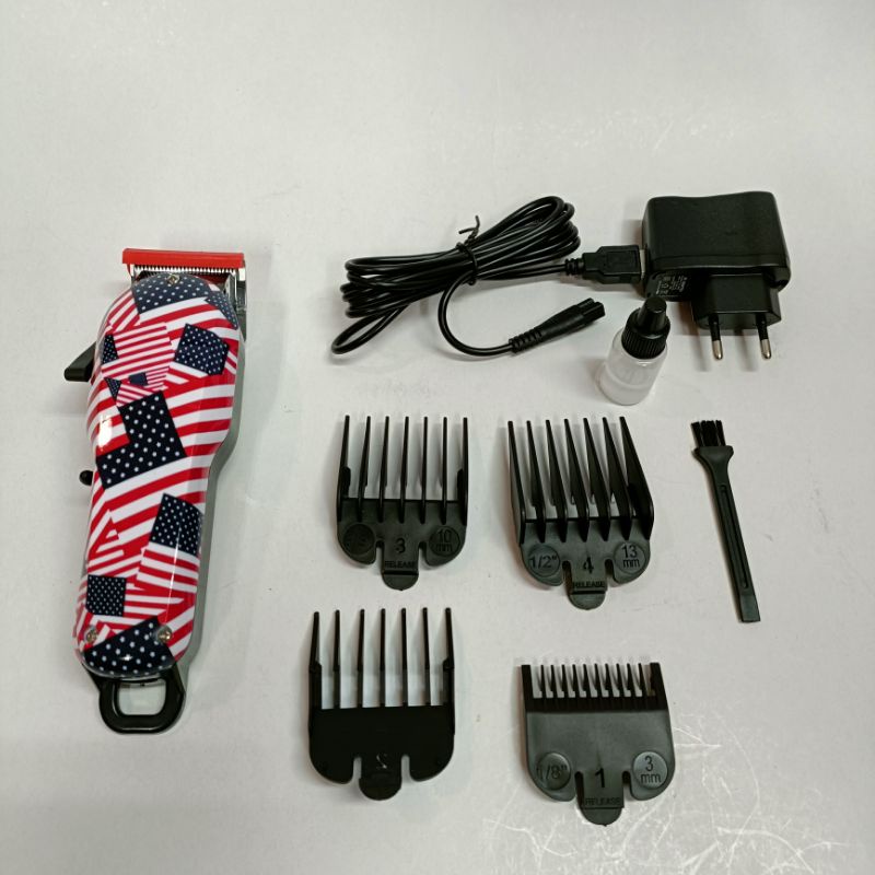 Kemei Hair Cliper Km 830 Alat Cukur Rambut Cas Motif Elektrik Hair Clipper Cordless  Professional