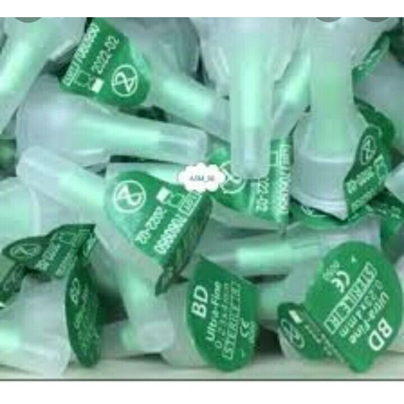 jarum insulin wrn hijau